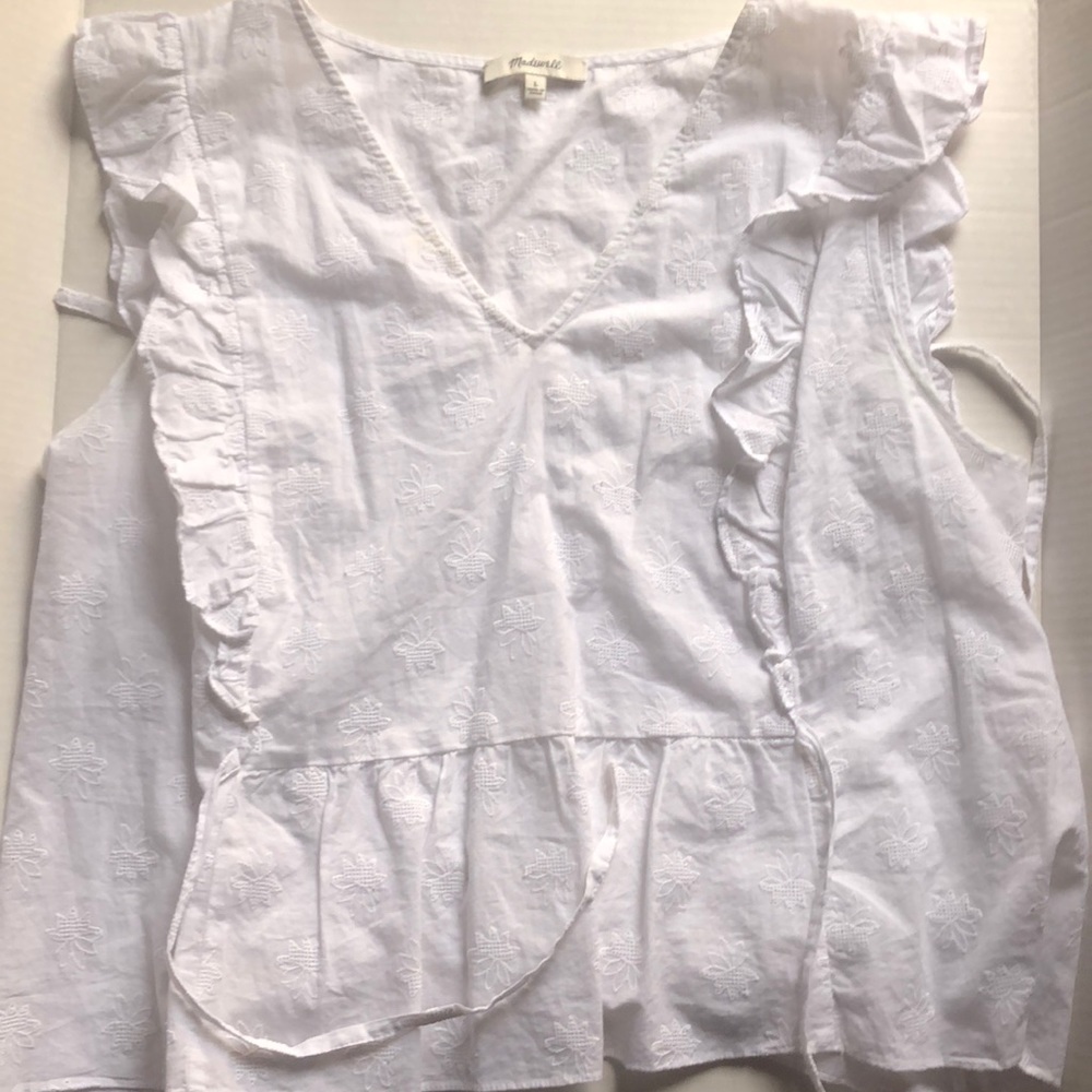 Madewell Side Tie Peplum Top